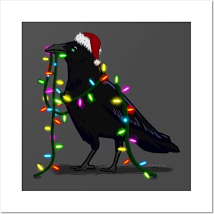 Christmas Crow Posters and Art